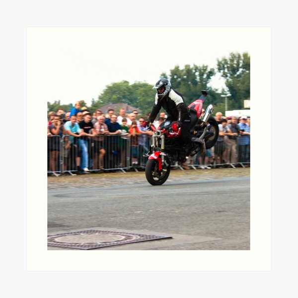 motorcycle stunt 001 Art Print