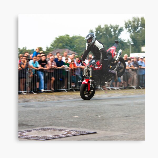 motorcycle stunt 001 Metal Print
