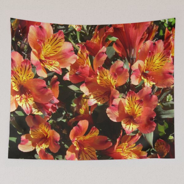 Item preview, Flame red Asiatic lilies. designed and sold by joshuarainbird.