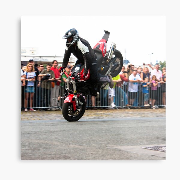 motorcycle stunt 003 Metal Print