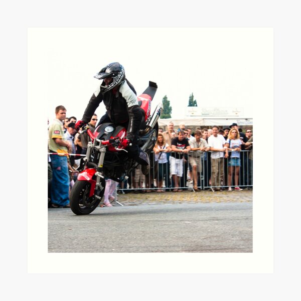 motorcycle stunt 005 Art Print