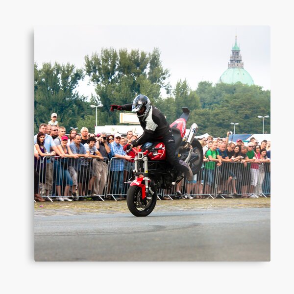 motorcycle stunt 006 Metallbild