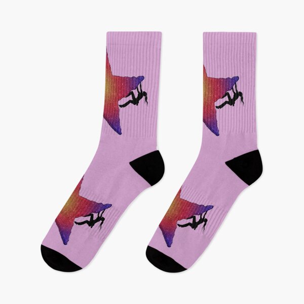 Item preview, Boulder gift female climbers bouldering on glittering, multicolored star rock designed and sold by MadandMean.