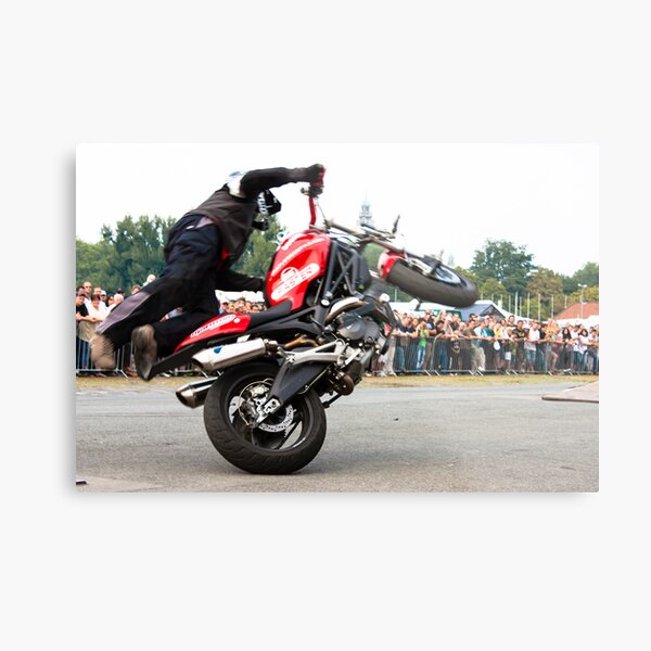 motorcycle stunt 008 Metal Print