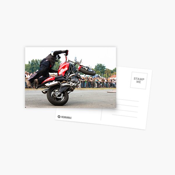motorcycle stunt 008 Postcard