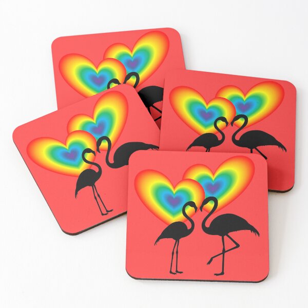 Item preview, A pair of loving flamingos designed and sold by helenkaiy.