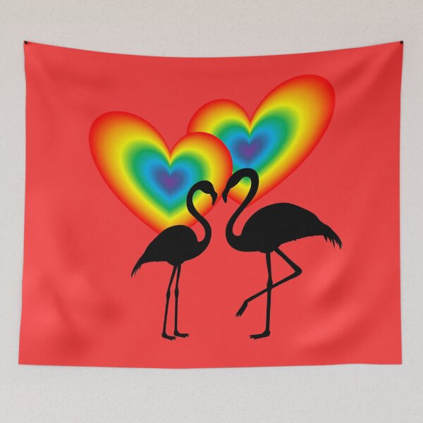Item preview, A pair of loving flamingos designed and sold by helenkaiy.
