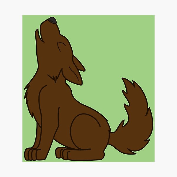 Artikel-Vorschau von Fester braun heulender Wolfswelpe, designt und verkauft von Grifynne.