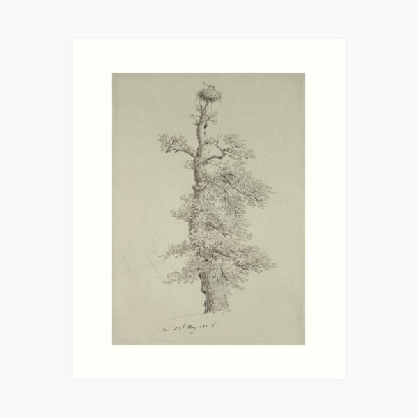 Item preview, Ancient Oak Tree with a Stork's Nest - Caspar David Friedrich designed and sold by TemporaryArt.