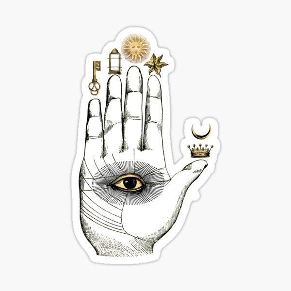 “Hand of Mysteries - The Eye” Sticker for Sale by Dreamflight | Redbubble