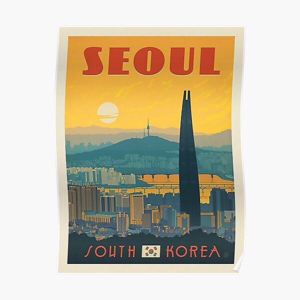 Séoul, Corée du Sud Poster