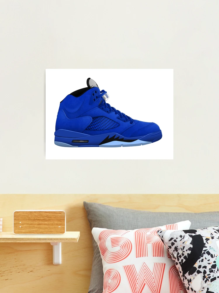 Air jordan 5 sale retro blue suede