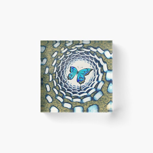 Item preview, Butterfly flying into a portal designed and sold by helenkaiy.