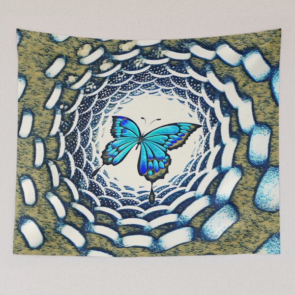 Item preview, Butterfly flying into a portal designed and sold by helenkaiy.