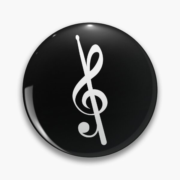 Item preview, Drummer Drumstick Clef designed and sold by playloud.