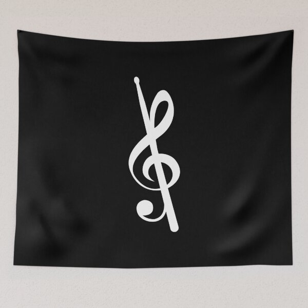 Item preview, Drummer Drumstick Clef designed and sold by playloud.