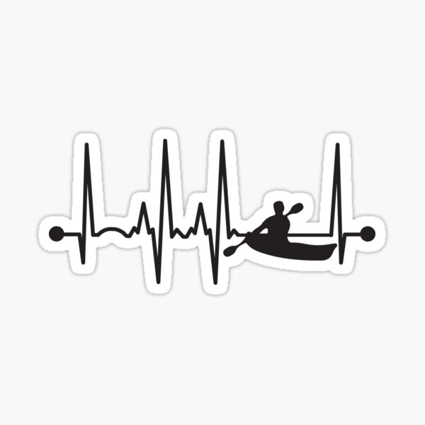 Kayak Heartbeat Sticker
