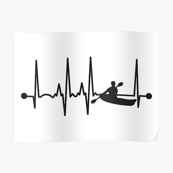 Kayak Heartbeat Poster