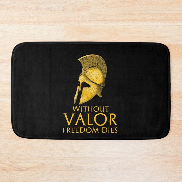 Item preview, Without Valor Freedom Dies. - Motivational Ancient Greek Quote - Spartan Hoplite Helmet designed and sold by Styrman.