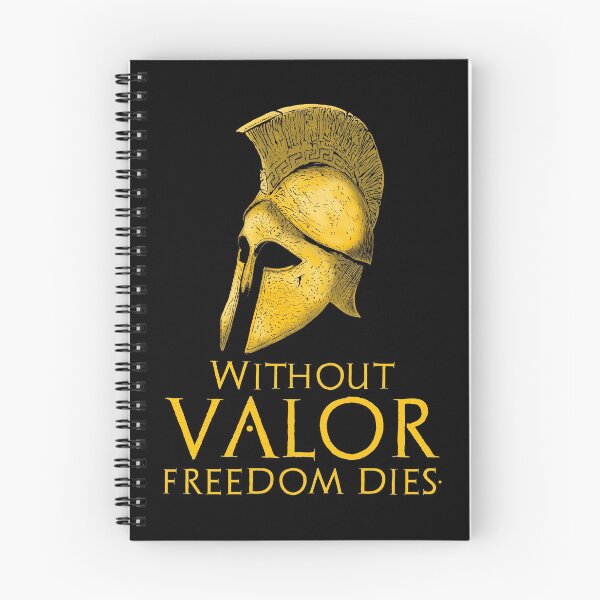 Item preview, Without Valor Freedom Dies. - Motivational Ancient Greek Quote - Spartan Hoplite Helmet designed and sold by Styrman.