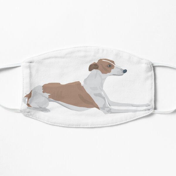 Whippet lying down Flat Mask