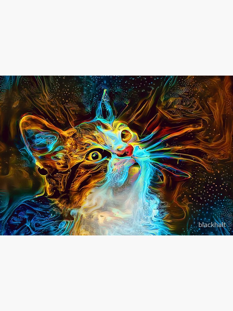 Thumbnail 5 of 5, Mask, Abstractions of abstract abstraction of cat designed and sold by blackhalt.