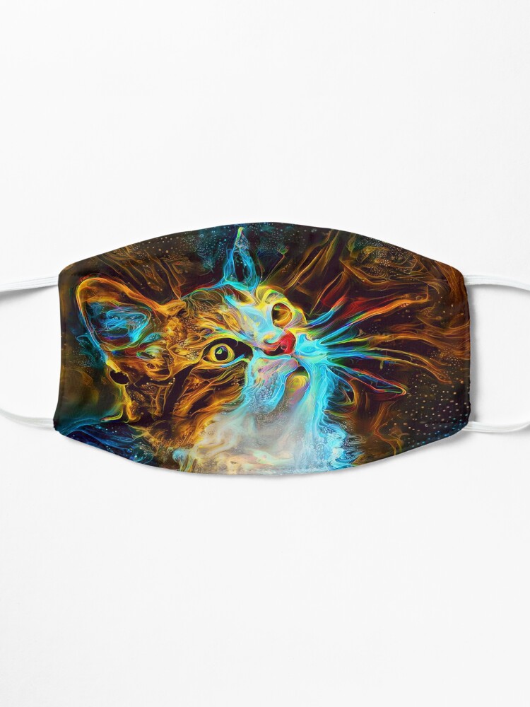 Thumbnail 3 of 5, Mask, Abstractions of abstract abstraction of cat designed and sold by blackhalt.