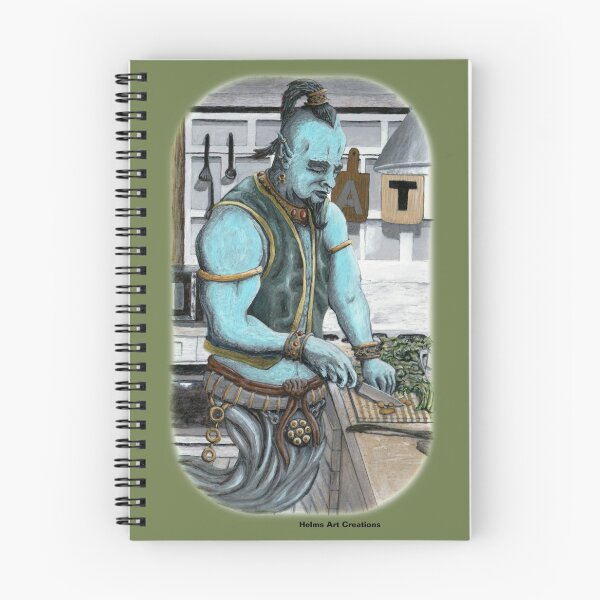 Item preview, Djinn Cooking Kitchen Magic Fantasy Artwork designed and sold by HelmsArt.