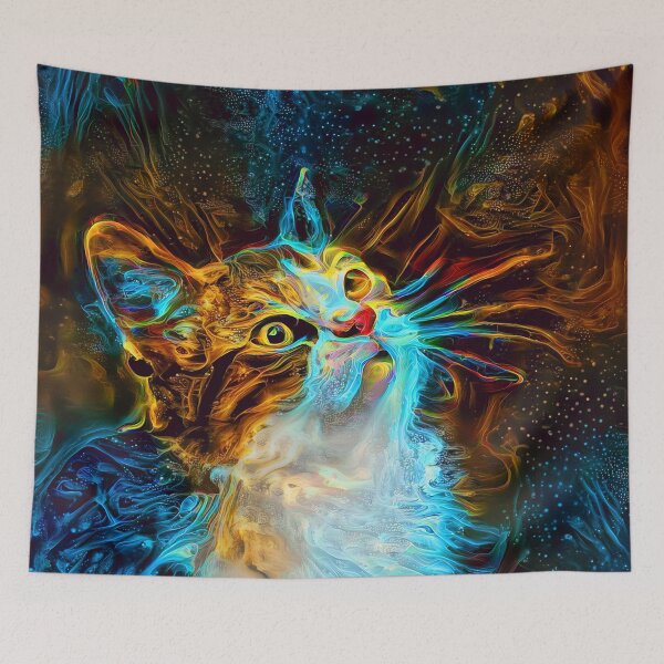 Item preview, Abstractions of abstract abstraction of cat designed and sold by blackhalt.