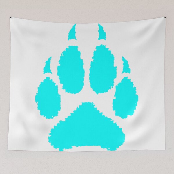 Item preview, Aqua tessellated paw  designed and sold by Kanandume.