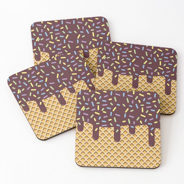 Item preview, chocolate icecream cone pattern designed and sold by Tallulah-Malibu.