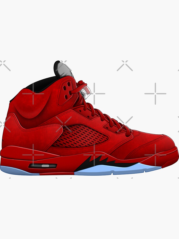 Outlet Air Jordan 5s red suede