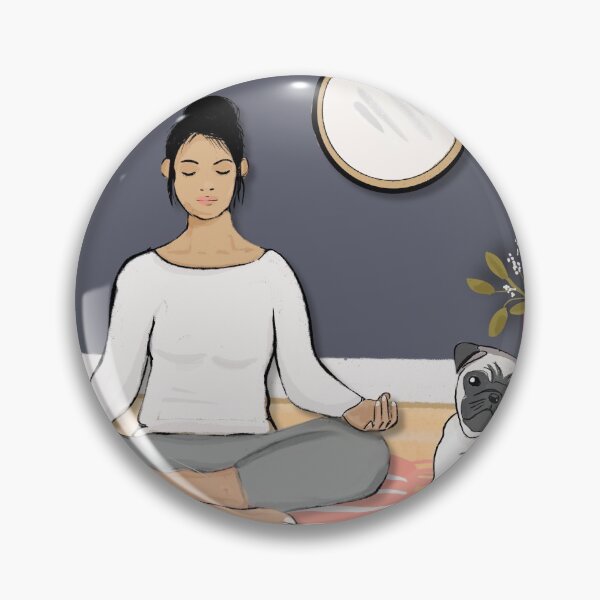 Item preview, Yoga with my pug and nosey cat designed and sold by TheArtyApples.