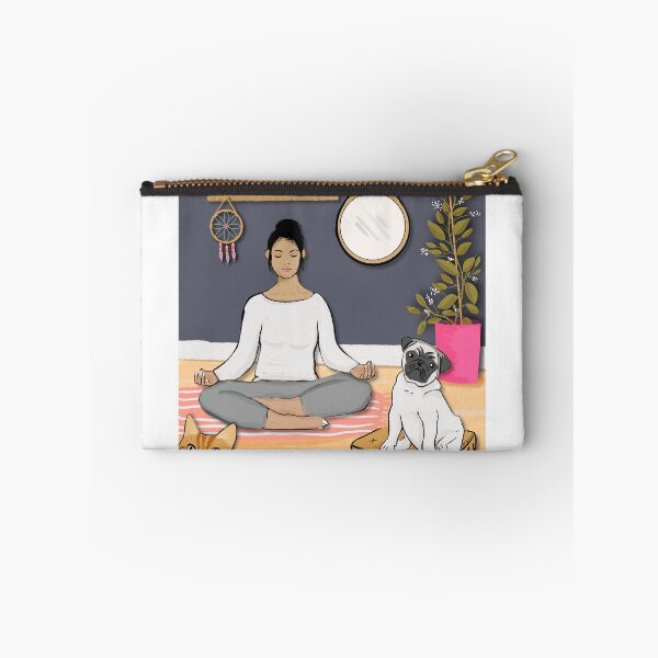 Item preview, Yoga with my pug and nosey cat designed and sold by TheArtyApples.
