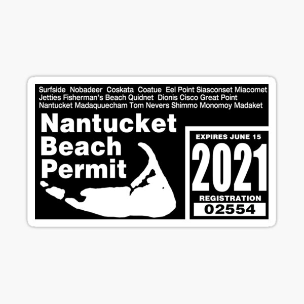 Nantucket overland permit Sticker