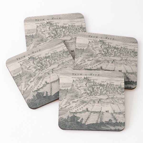 Item preview, Vintage Pictorial Map of Nice France (1692) designed and sold by BravuraMedia.