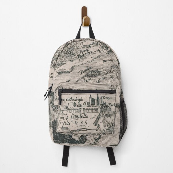 Vintage Pictorial Map of Nice France (1692) Backpack