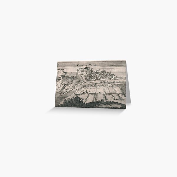 Item preview, Vintage Pictorial Map of Nice France (1692) designed and sold by BravuraMedia.
