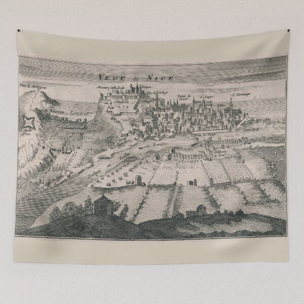 Item preview, Vintage Pictorial Map of Nice France (1692) designed and sold by BravuraMedia.