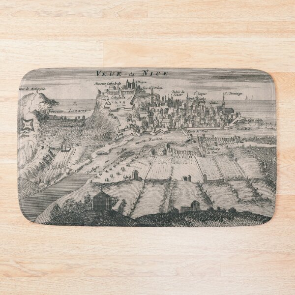 Item preview, Vintage Pictorial Map of Nice France (1692) designed and sold by BravuraMedia.