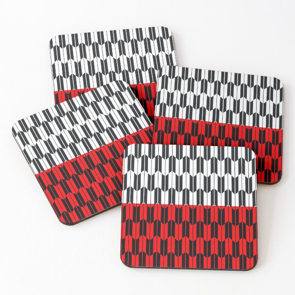 Item preview, BLACK WHITE RED YABANE MOTIFS Antique Japanese Arrow Pattern designed and sold by BulganLumini.