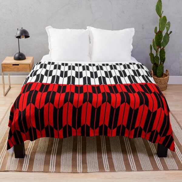 Item preview, BLACK WHITE RED YABANE MOTIFS Antique Japanese Arrow Pattern designed and sold by BulganLumini.