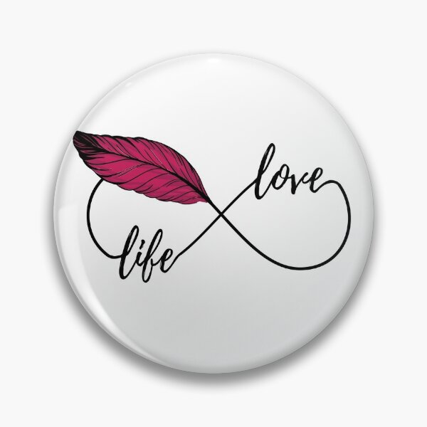 Item preview, Yoga - love life! eternity Symbol with feather designed and sold by BLucknerDesign.