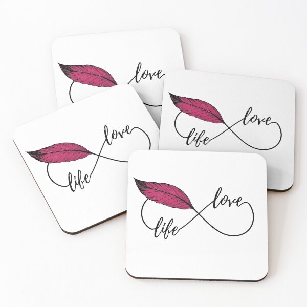 Item preview, Yoga - love life! eternity Symbol with feather designed and sold by BLucknerDesign.