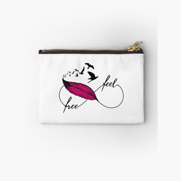 Item preview, Yoga - feel free! eternity Symbol with feather and birds red designed and sold by BLucknerDesign.