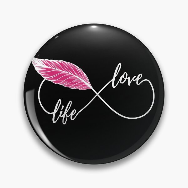 Item preview, Yoga - love life! eternity Symbol with feather redw designed and sold by BLucknerDesign.