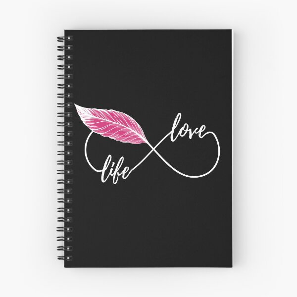 Item preview, Yoga - love life! eternity Symbol with feather redw designed and sold by BLucknerDesign.