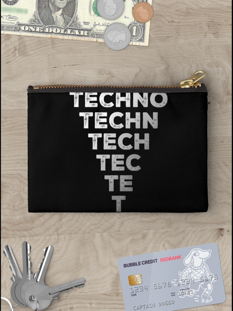 Thumbnail 3 of 4, Zipper Pouch, Only Techno designed and sold by Express YRSLF.