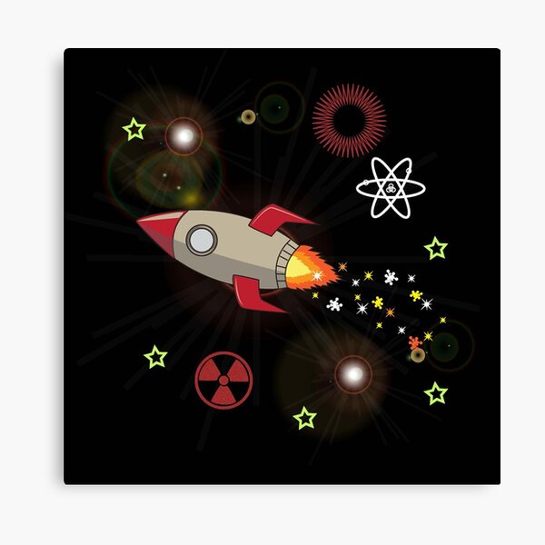 Retro Rocket Canvas Print