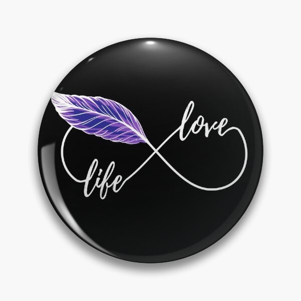 Item preview,  Yoga - love life! eternity Symbol with feather bluew designed and sold by BLucknerDesign.